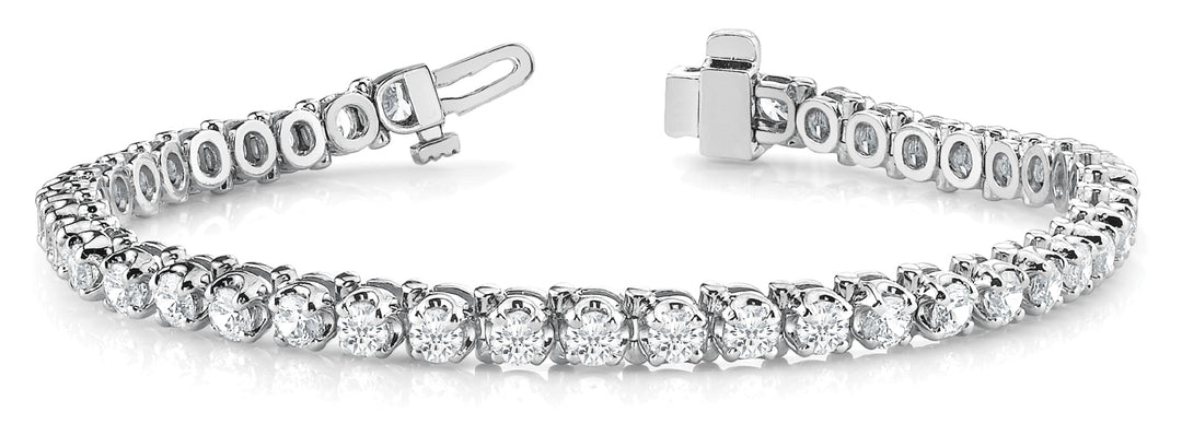 Round Diamond In-Line Tennis Bracelet