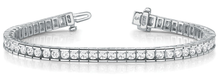 14K White Gold 3.5ctw Diamond In-Line Bracelet