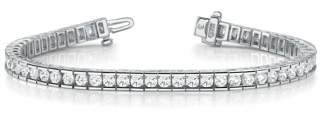 Channel Set Diamond Line Bracelet