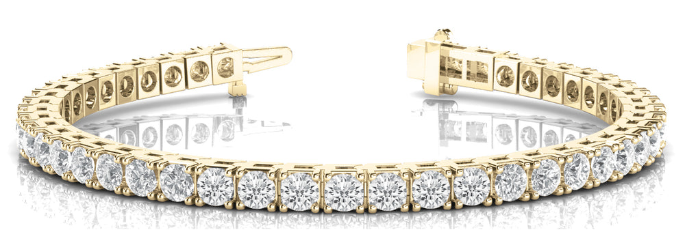 14K Yellow Gold Diamond In-Line Fashion Bracelet