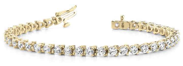 14K Yellow Gold 1 CT Diamond Line Bracelet