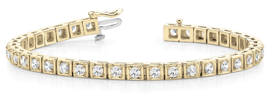 18K Yellow Gold Diamond Fashion Bracelet