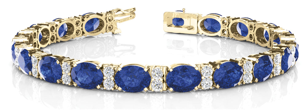14K Yellow Gold Multi-Diamond Fashion Bracelet