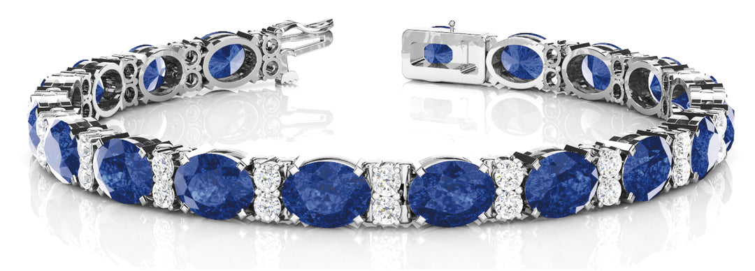 Multi-Diamond Precious Metal Bracelet