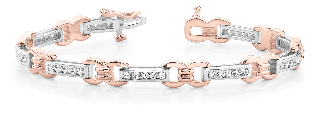 Rose Gold 1.58 CT Diamond Fashion Bracelet