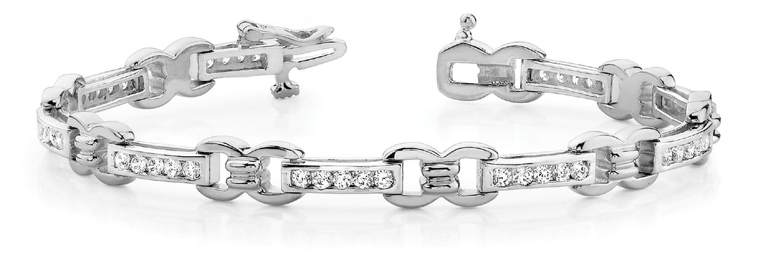 Platinum 2.2 CT Diamond Fashion Bracelet