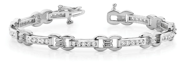 Platinum 2.2 CT Diamond Fashion Bracelet