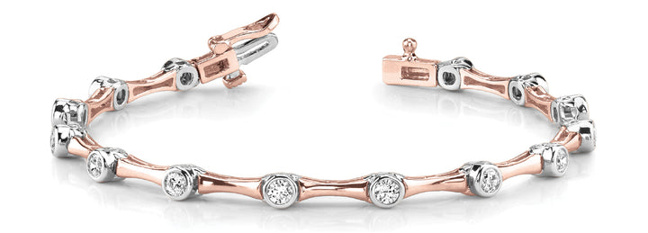 Rose Gold Diamond Tennis Bracelet - 3/4 CT Total