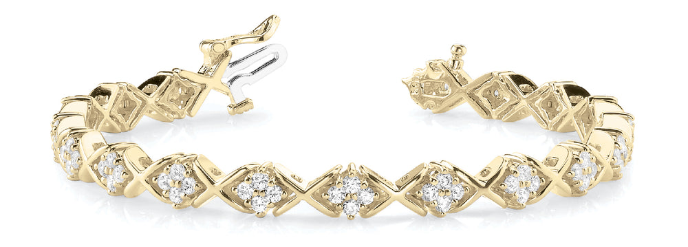 14K Yellow Gold 3.20ctw Diamond Fashion Bracelet