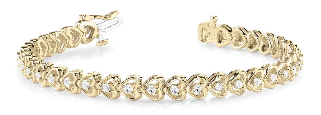 18K Yellow Gold Diamond Fashion Bracelet