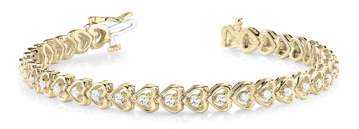 18K Yellow Gold Diamond Fashion Bracelet
