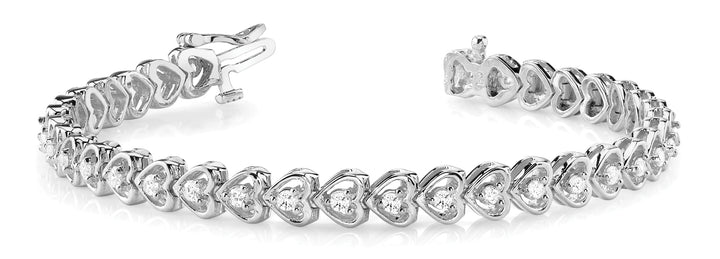 Platinum 7/8 ct Diamond In-Line Fashion Bracelet