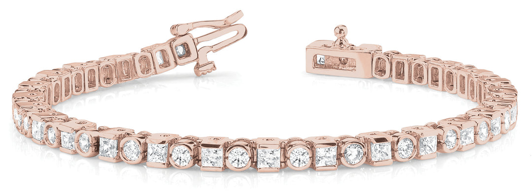 14K Rose Gold Diamond Fashion Bracelet