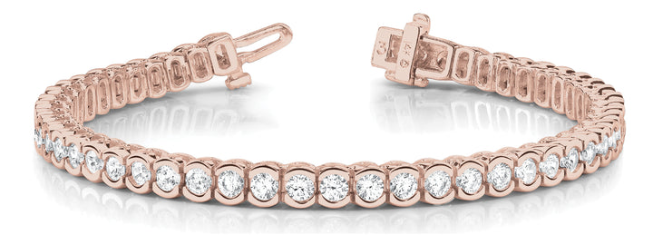 14K Rose Gold 3.25ctw Round Diamond Bracelet