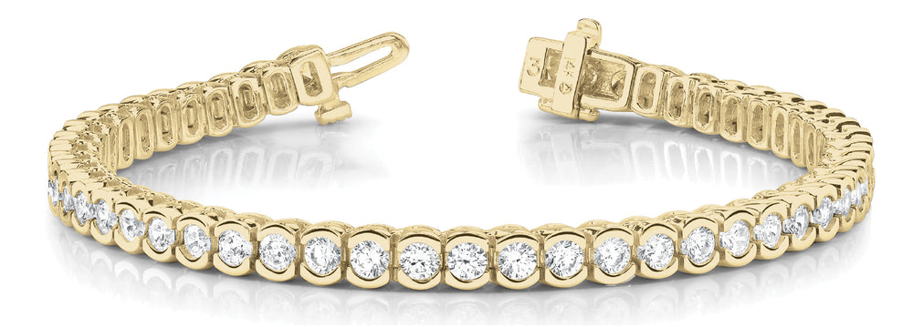 14K Yellow Gold 2ctw Diamond Tennis Bracelet