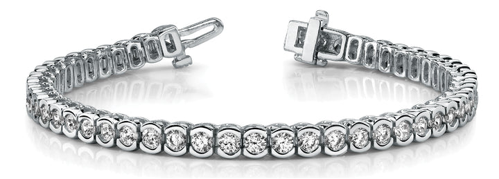 18K White Gold 3.5 CT Diamond In-Line Bracelet