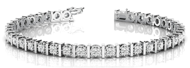 18K White Gold 1/2 ct Diamond Fashion Bracelet