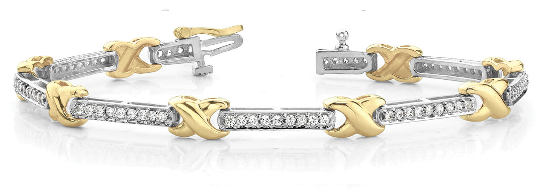 18K Yellow Gold Diamond Fashion Bracelet