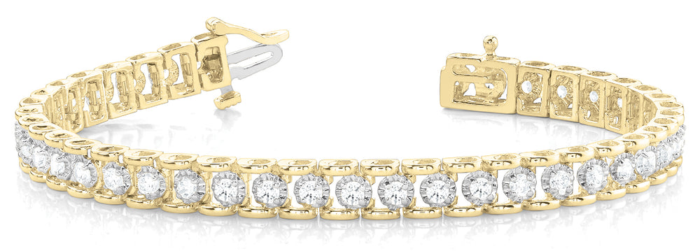 14K Yellow Gold Diamond Fashion Bracelet
