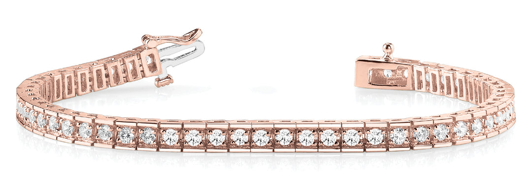 18K Rose Gold 2.86 CT Diamond Bracelet
