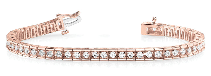 18K Rose Gold 2.86 CT Diamond Bracelet
