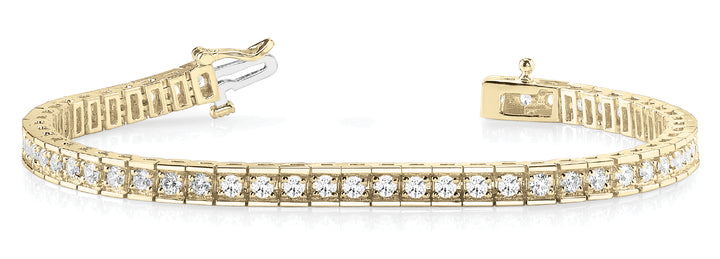 18K Yellow Gold Diamond In-Line Bracelet