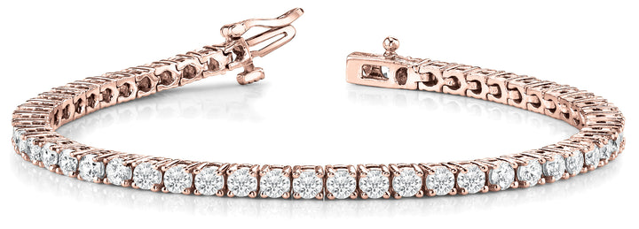 18K Rose Gold 2 CT Diamond Tennis Bracelet