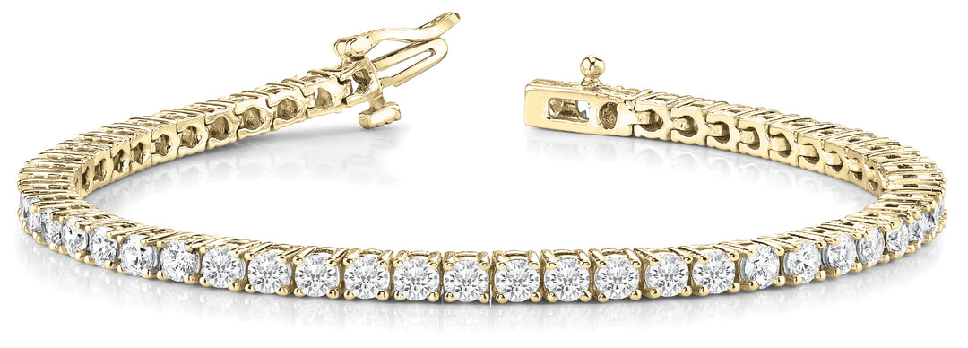 18K Yellow Gold Diamond In-Line Fashion Bracelet