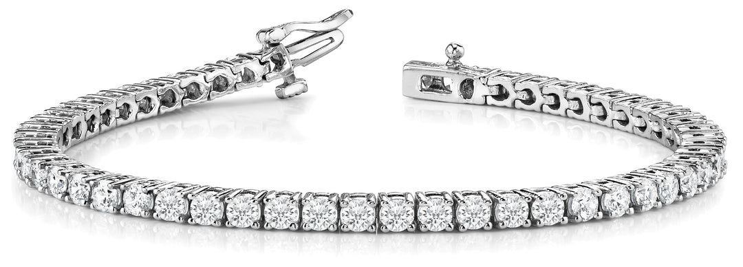 14K White Gold 2ctw Round Diamond Tennis Bracelet