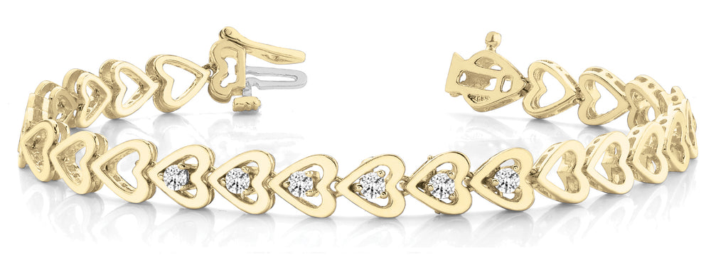 14K Yellow Gold Diamond Fashion Bracelet