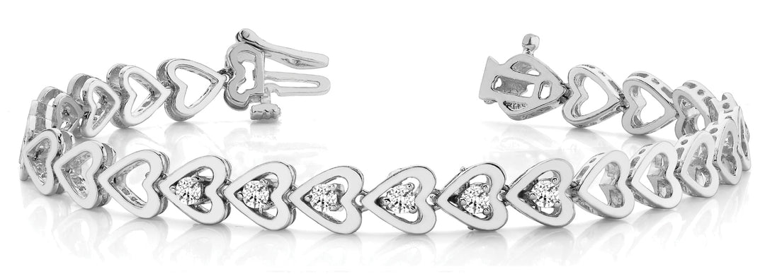 18K White Gold Diamond Fashion Bracelet