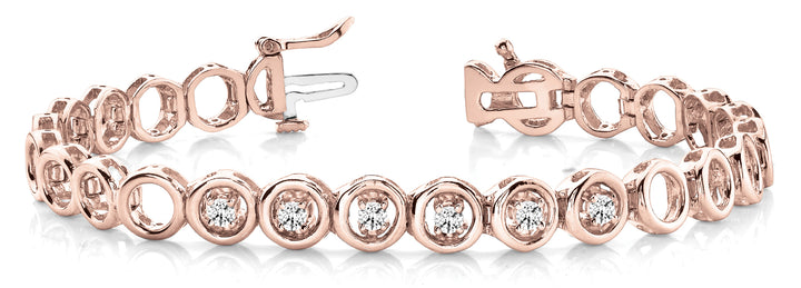 18K Rose Gold Diamond Fashion Bracelet