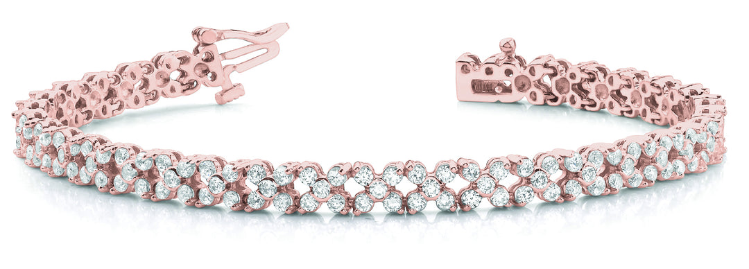 18K Rose Gold 4.25ctw Diamond Fashion Bracelet
