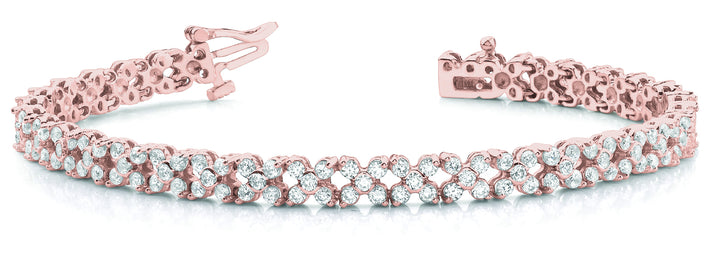 18K Rose Gold 4.25ctw Diamond Fashion Bracelet