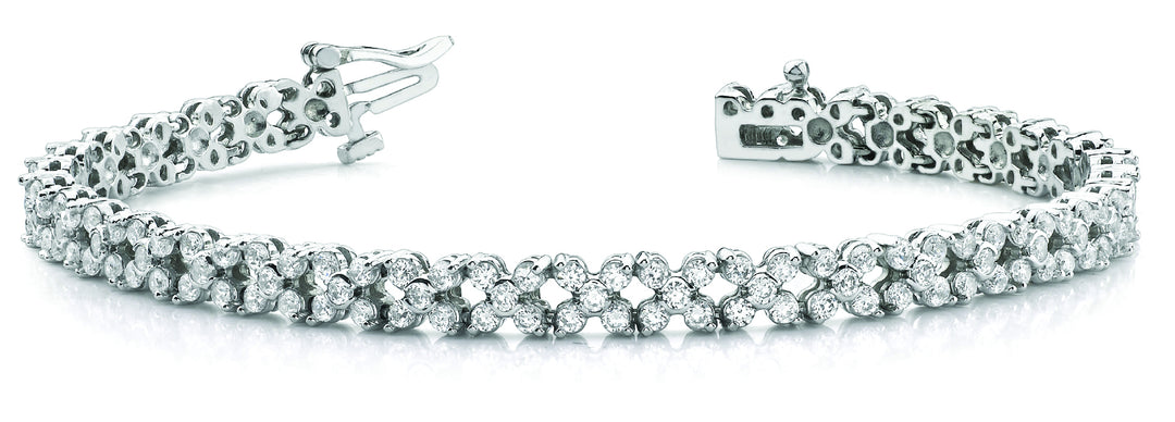 18K White Gold Multi-Diamond Fashion Bracelet