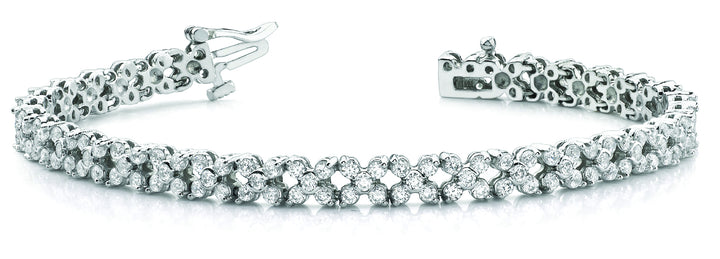 18K White Gold Multi-Diamond Fashion Bracelet