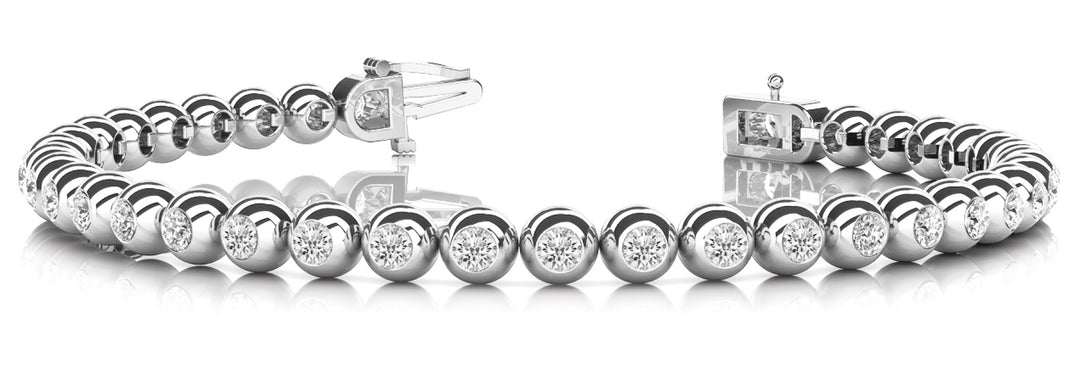 18K White Gold 1 ct Diamond Line Bracelet