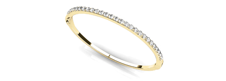 18K Yellow Gold 1.5 CT Diamond Fashion Bangle