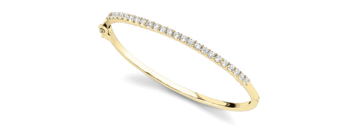14K Yellow Gold Round Diamond Fashion Bracelet