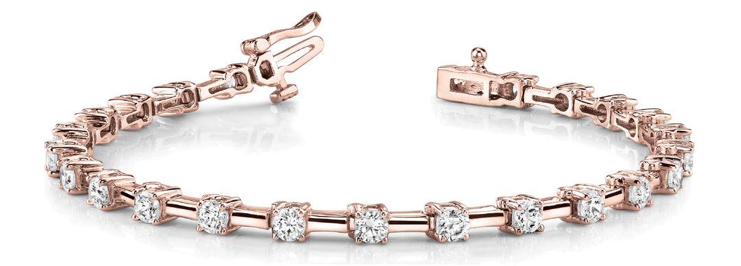 18K Rose Gold 3ctw Diamond Fashion Bracelet