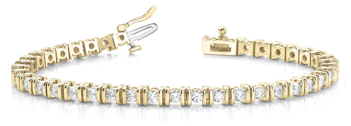 14K Yellow Gold 3.20ctw Diamond Tennis Bracelet