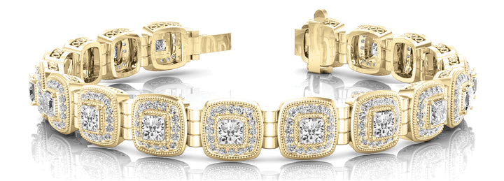18K Yellow Gold Diamond Fashion Bracelet
