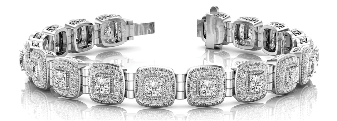 18K White Gold Diamond Fashion Bracelet