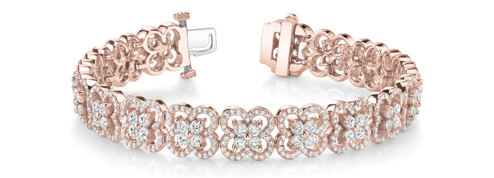 18K Rose Gold Multi-Diamond Fashion Bracelet
