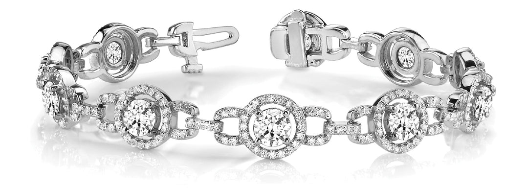 Platinum White Diamond Fashion Bracelet