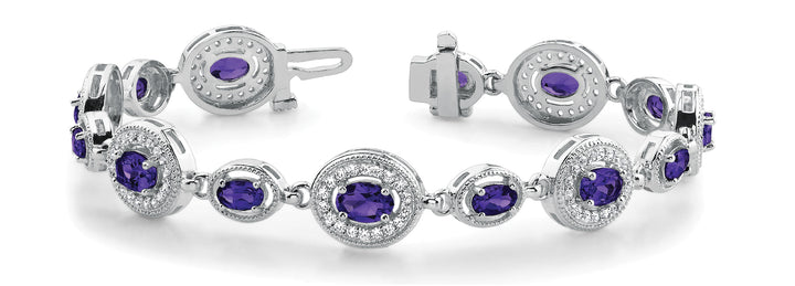 Platinum White Diamond Fashion Bracelet