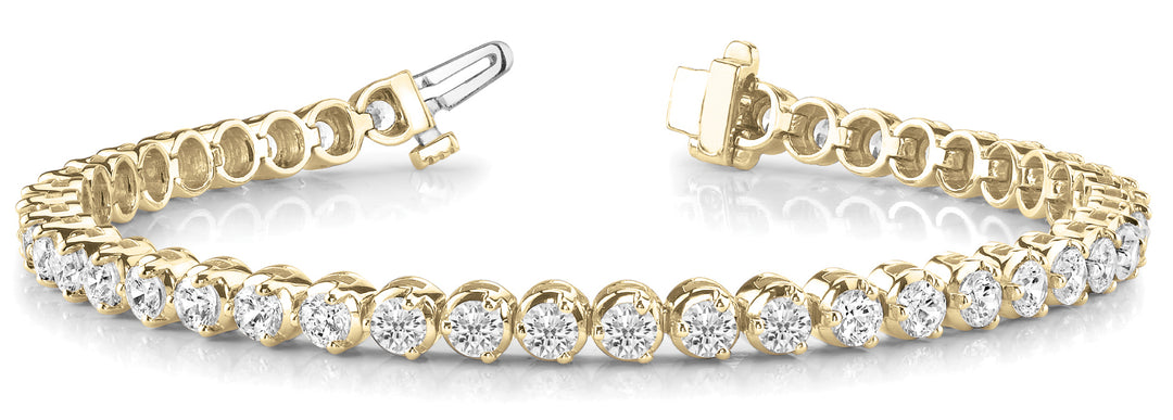 14K Yellow Gold Diamond Line Bracelet