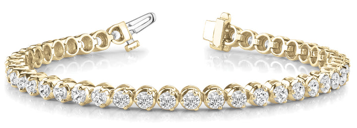 14K Yellow Gold Diamond Line Bracelet