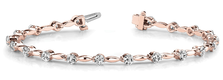 14K Rose Gold 4ct Diamond Fashion Bracelet
