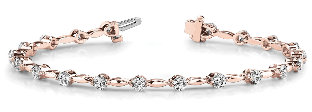 Rose Gold 3 CT Diamond Fashion Bracelet